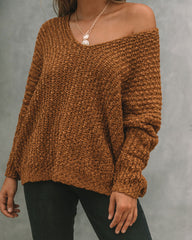 Warms My Soul Knit Sweater - Camel Ins Street