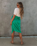 Devotion Wrap Midi Skirt - Green Ins Street