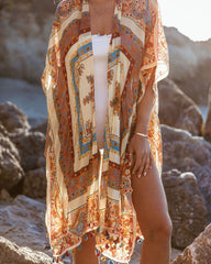 Noelle Cotton Tassel Kimono - Cream Multi Ins Street