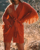 Anders Pocketed Fringe Knit Cardigan - FINAL SALE ON T-001