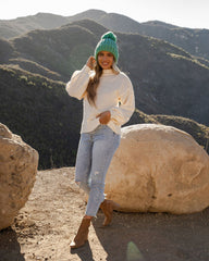 Bundle Up Ribbed Knit Sweater - Cream - FINAL SALE Ins Street