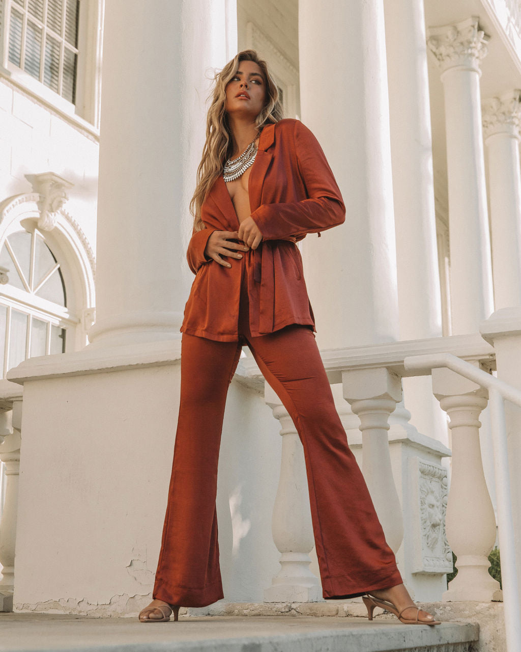 Whitley Satin High Rise Trousers Ins Street