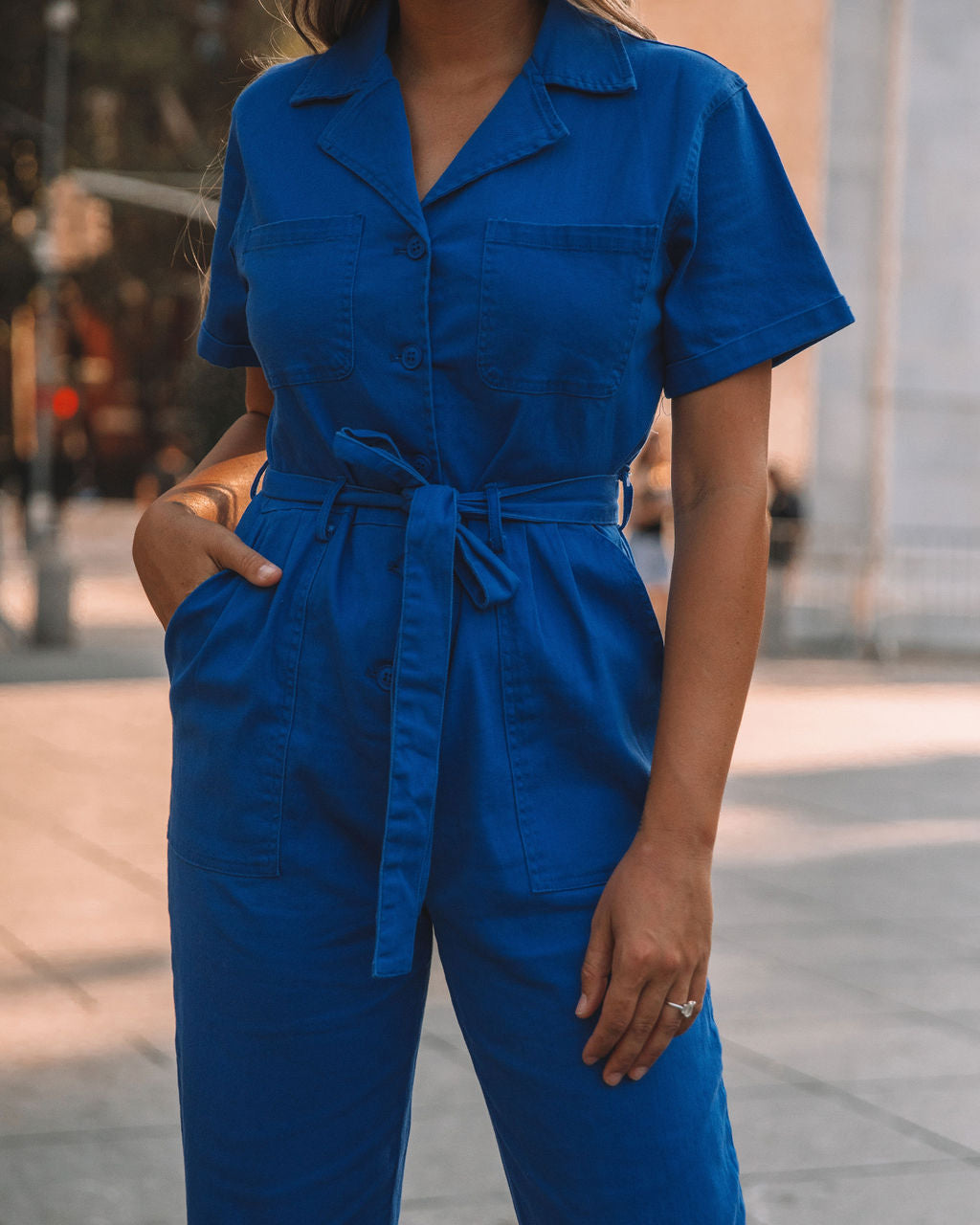 Dumbo Cotton Pocketed Denim Jumpsuit - Blue Ins Street