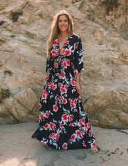 Kaydence Floral Kimono Tie Maxi Dress - FINAL SALE Ins Street