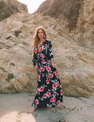 Kaydence Floral Kimono Tie Maxi Dress - FINAL SALE Ins Street