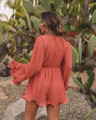 Shine On Pleated Romper - Rose Ins Street