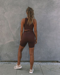 Core Biker Shorts - Chocolate - FINAL SALE ALL-001