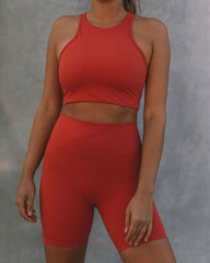 Core Sports Bra - Terracotta - FINAL SALE ALL-001