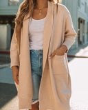Canyon Pocketed Ribbed Knit Cardigan - Beige - FINAL SALE Ins Street