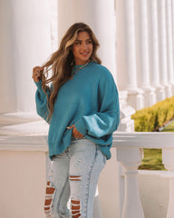 Dariel Relaxed Knit Sweater - Sky Blue - FINAL SALE NEWB-001