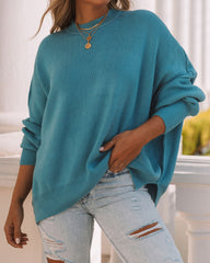 Dariel Relaxed Knit Sweater - Sky Blue - FINAL SALE NEWB-001