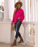 Dariel Relaxed Knit Sweater - Hot Pink - FINAL SALE NEWB-001