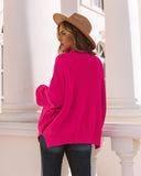 Dariel Relaxed Knit Sweater - Hot Pink - FINAL SALE NEWB-001