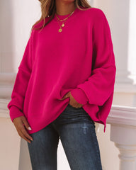 Dariel Relaxed Knit Sweater - Hot Pink - FINAL SALE NEWB-001