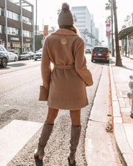 Jaron Belted Teddy Coat - Tan - FINAL SALE Ins Street