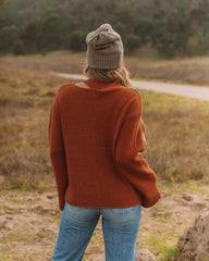 Indulgence Choker Cutout Sweater - Rust - FINAL SALE Ins Street