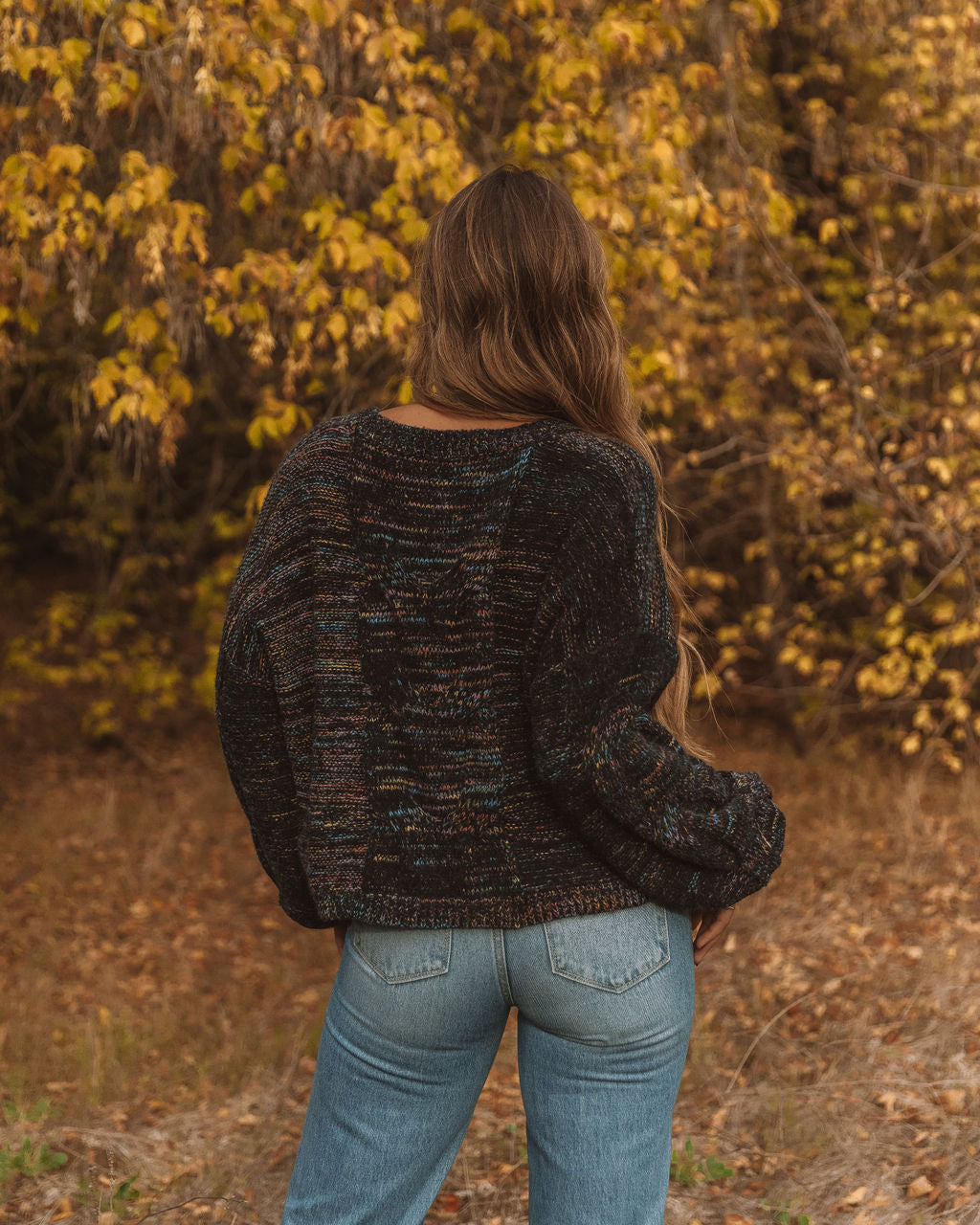 Joie Crop Cable Knit Sweater - Black Multi - FINAL SALE Ins Street