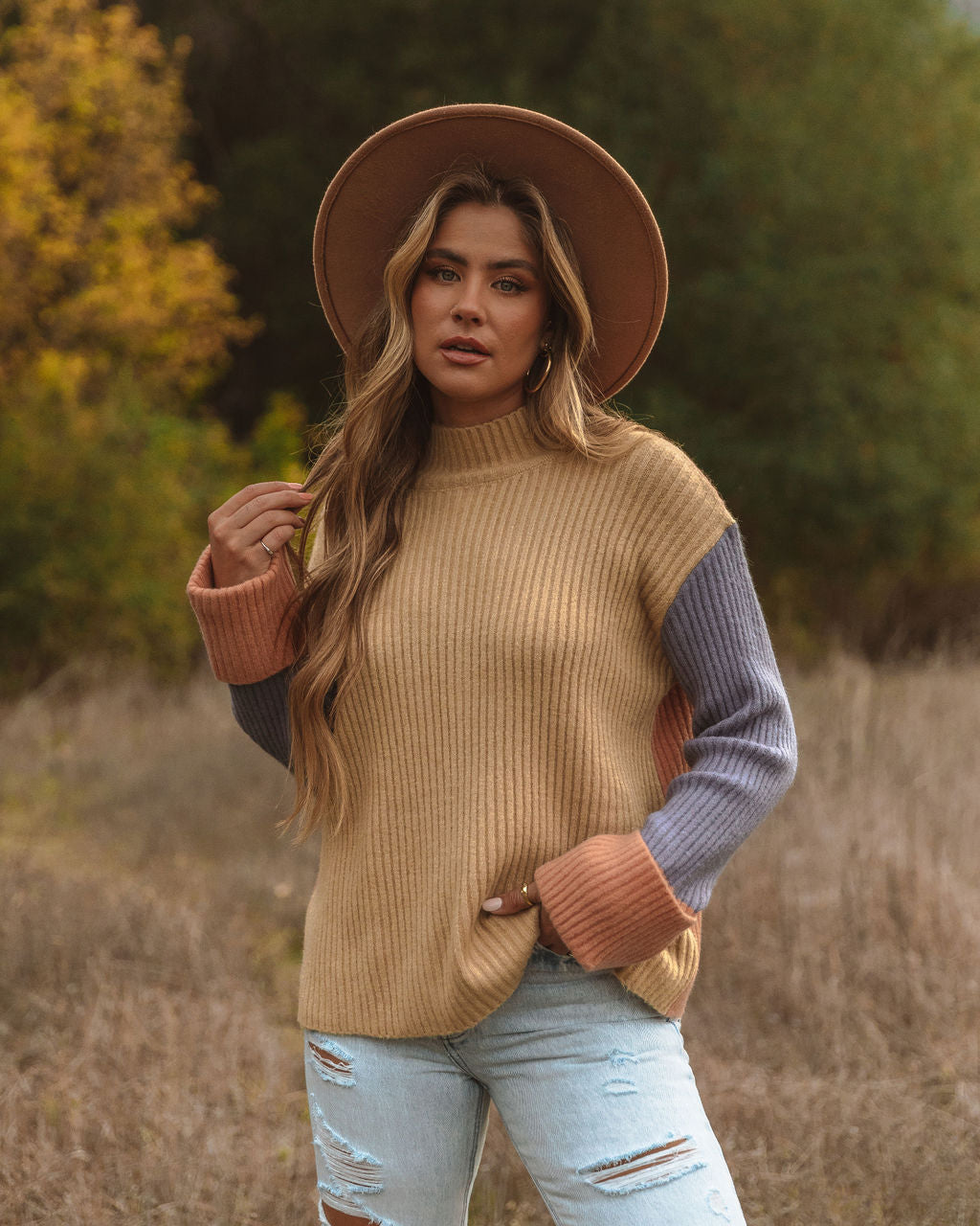 Heart And Solstice Colorblock Knit Sweater - FINAL SALE Ins Street