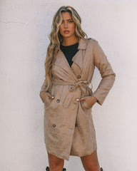 Bruin Pocketed Trench Coat - Khaki - FINAL SALE Ins Street