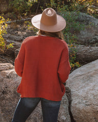 Paris Cotton Blend Pocketed Cardigan - Marsala Ins Street