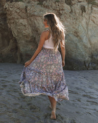 Stories We Tell Floral Tiered Maxi Skirt Ins Street