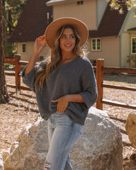 Chalet Slouchy Dolman Knit Sweater - Navy - FINAL SALE Ins Street