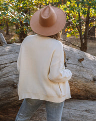 Paris Cotton Blend Pocketed Cardigan - Ivory Ins Street