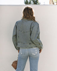 Foothill Pocketed Denim Moto Jacket - Vintage Wash Ins Street