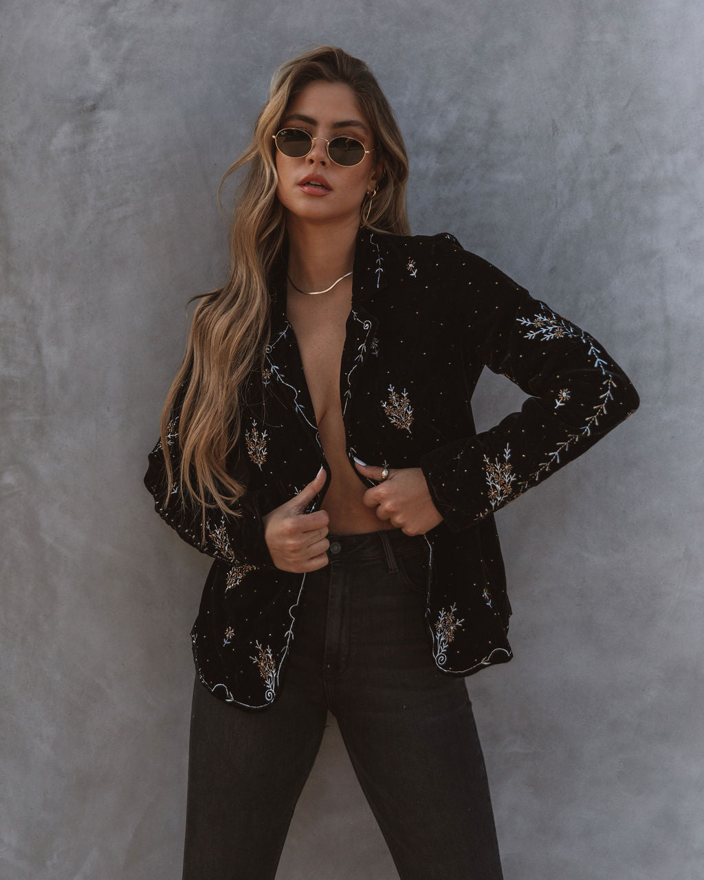 Hostess Embellished Velvet Blazer - FINAL SALE Ins Street