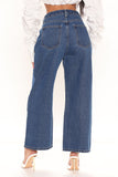 Caught In A Daydream Patchwork Ankle Jeans - Dark Wash Ins Street