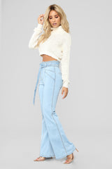 Feel the Funk Bell Bottom Jeans - Medium Blue Wash Ins Street