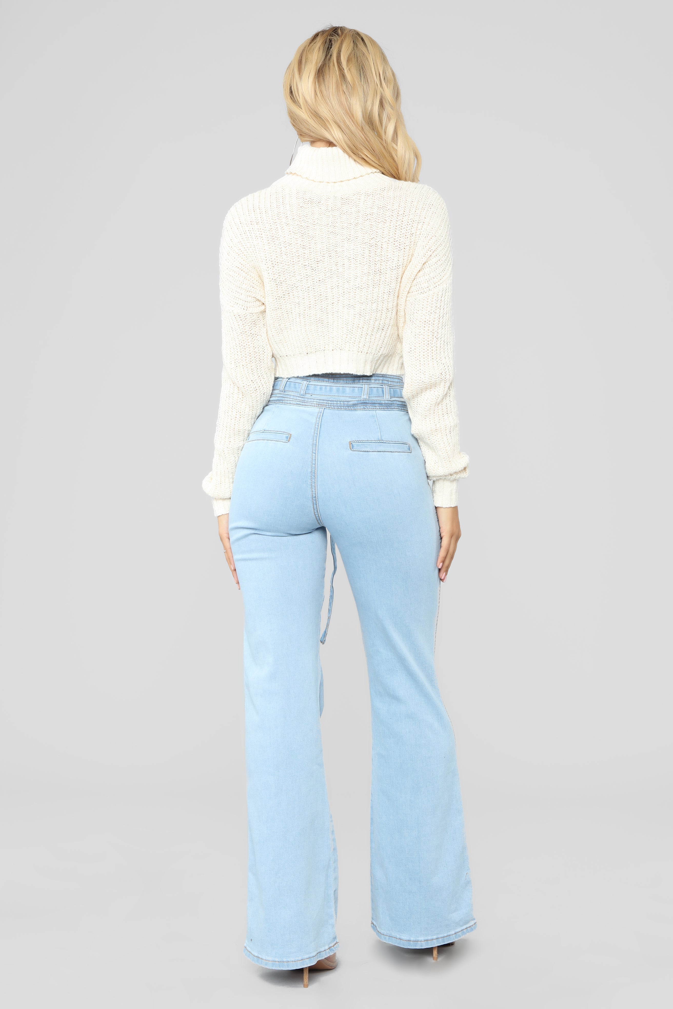 Feel the Funk Bell Bottom Jeans - Medium Blue Wash Ins Street