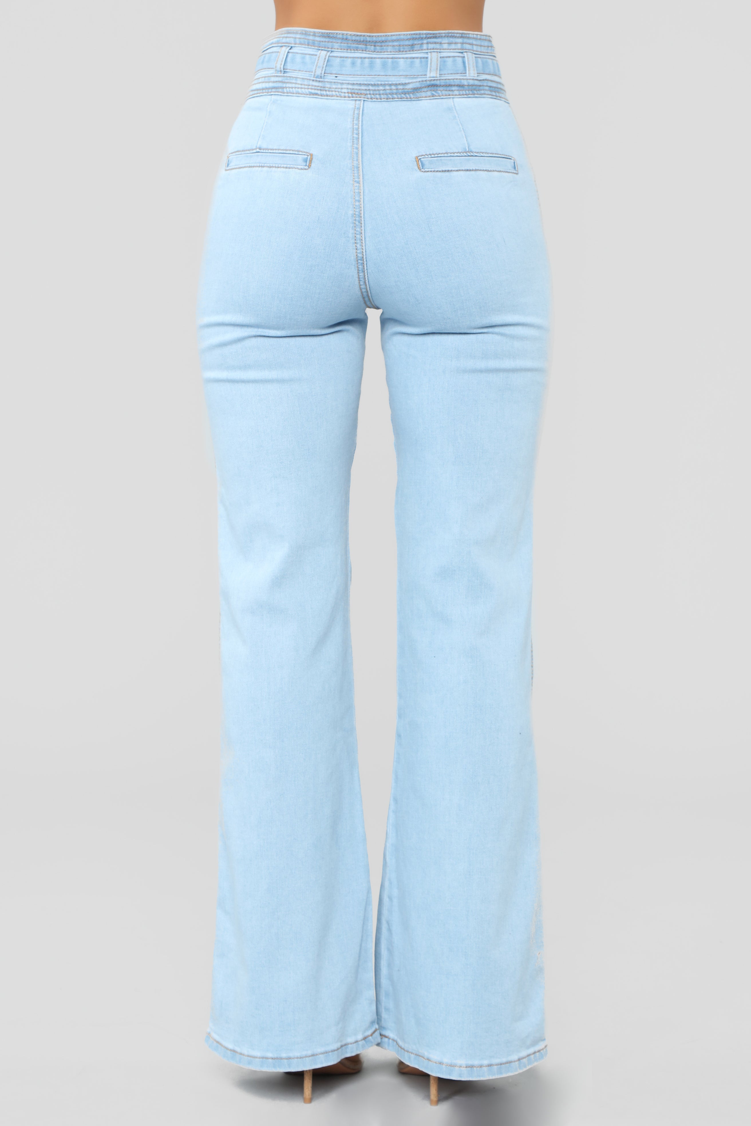 Feel the Funk Bell Bottom Jeans - Medium Blue Wash Ins Street