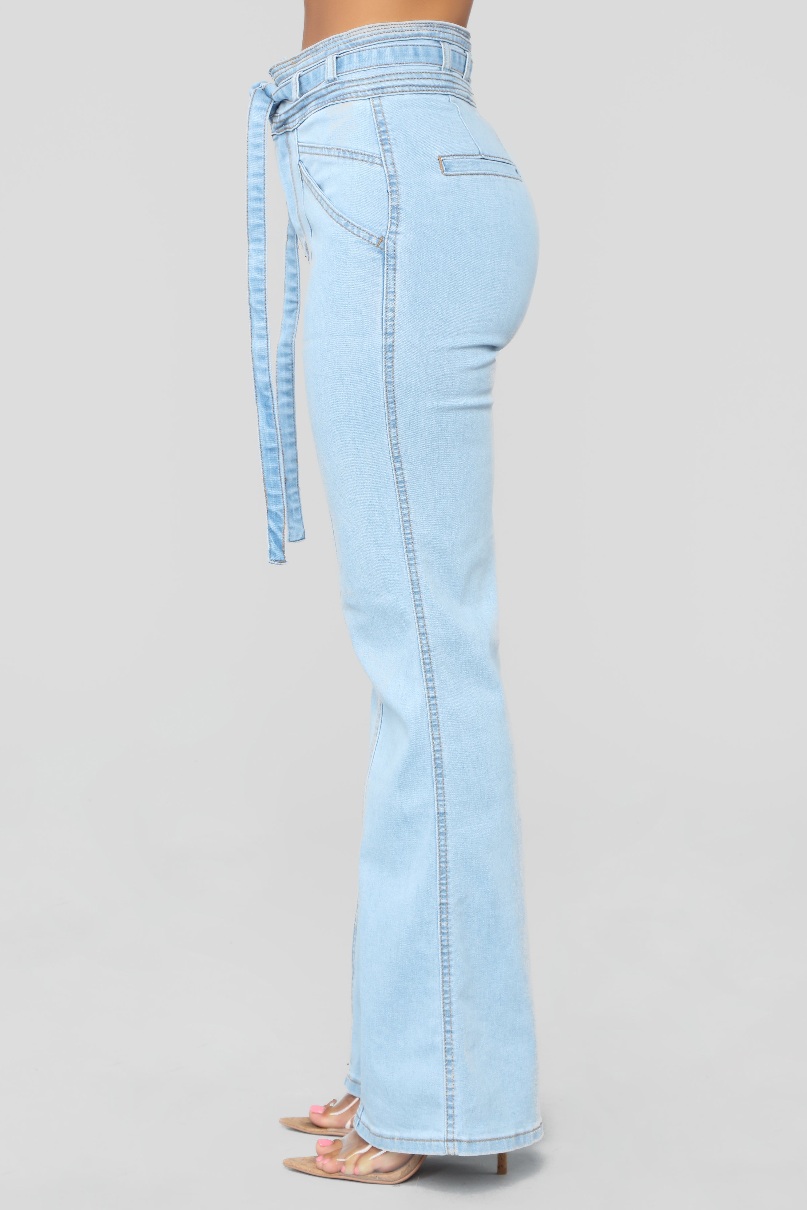 Feel the Funk Bell Bottom Jeans - Medium Blue Wash Ins Street