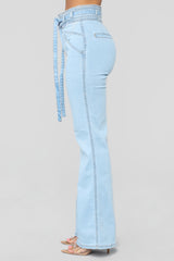 Feel the Funk Bell Bottom Jeans - Medium Blue Wash Ins Street