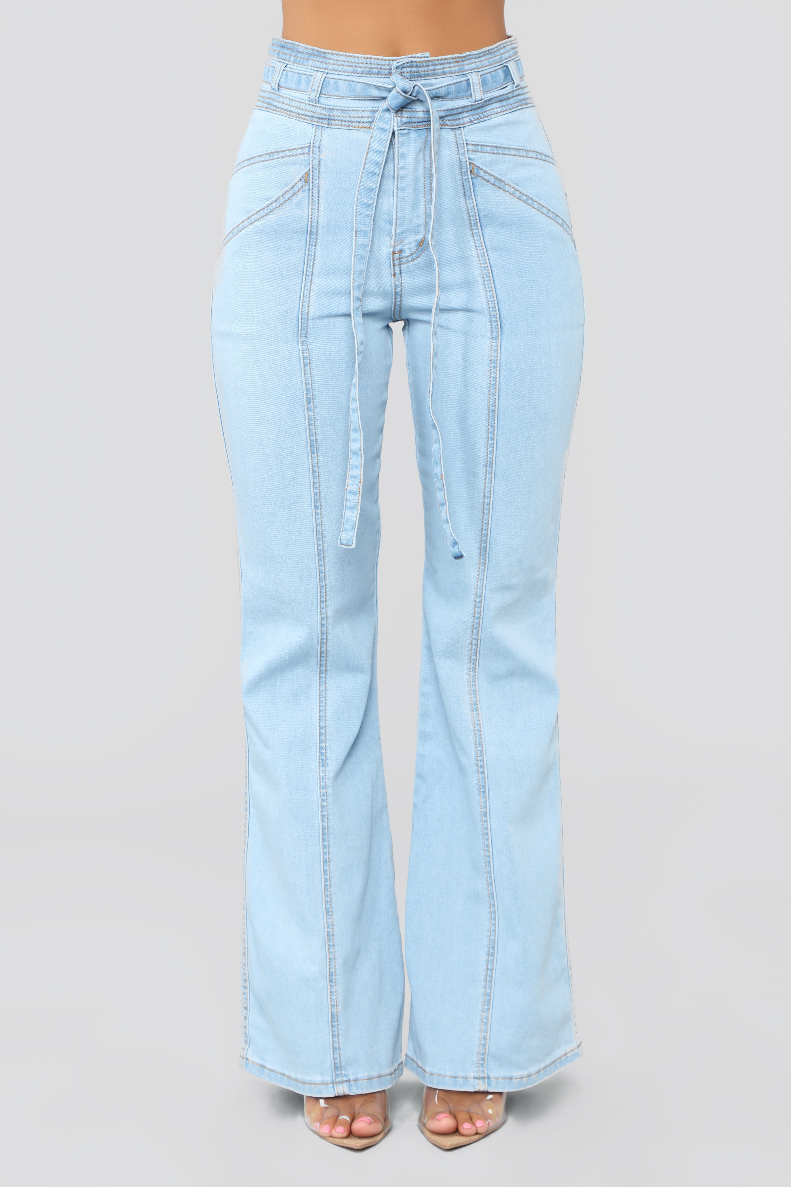 Feel the Funk Bell Bottom Jeans - Medium Blue Wash Ins Street