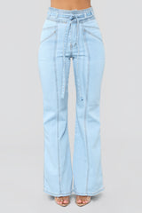 Feel the Funk Bell Bottom Jeans - Medium Blue Wash Ins Street