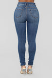 Dream Girl High Rise Skinny Jeans - Medium Blue Wash Ins Street