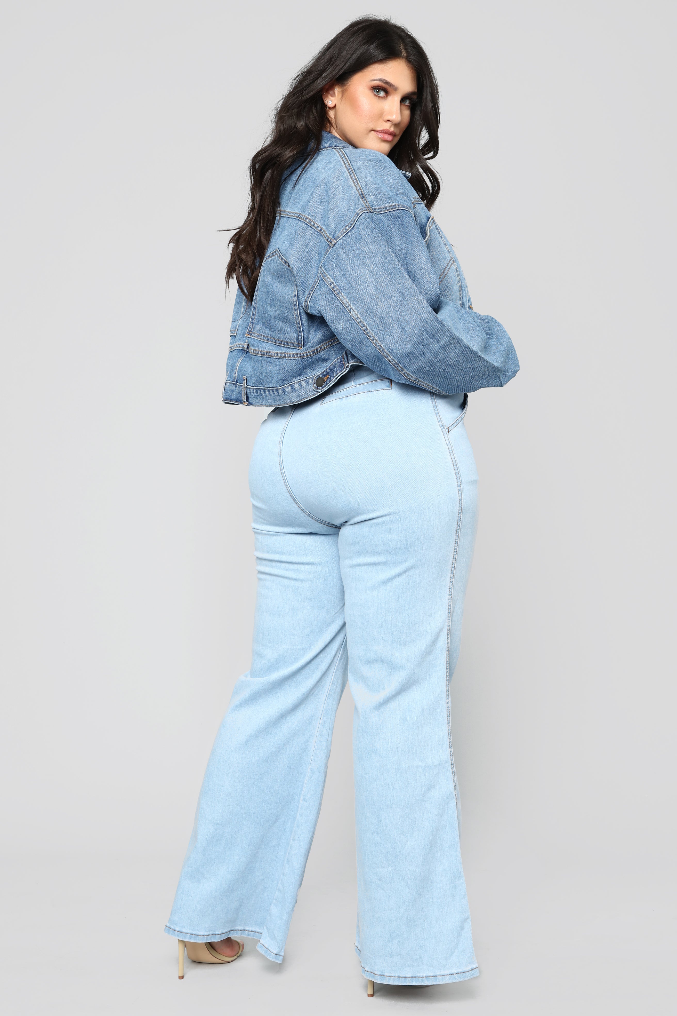 Feel the Funk Bell Bottom Jeans - Medium Blue Wash Ins Street