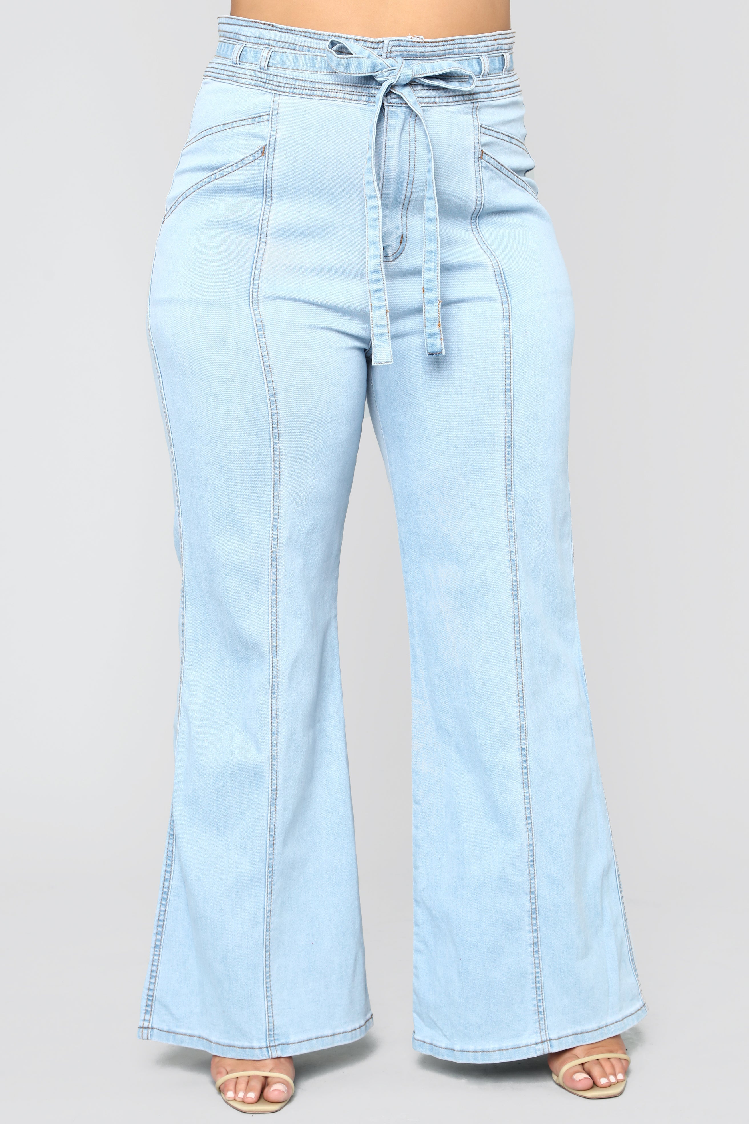 Feel the Funk Bell Bottom Jeans - Medium Blue Wash Ins Street