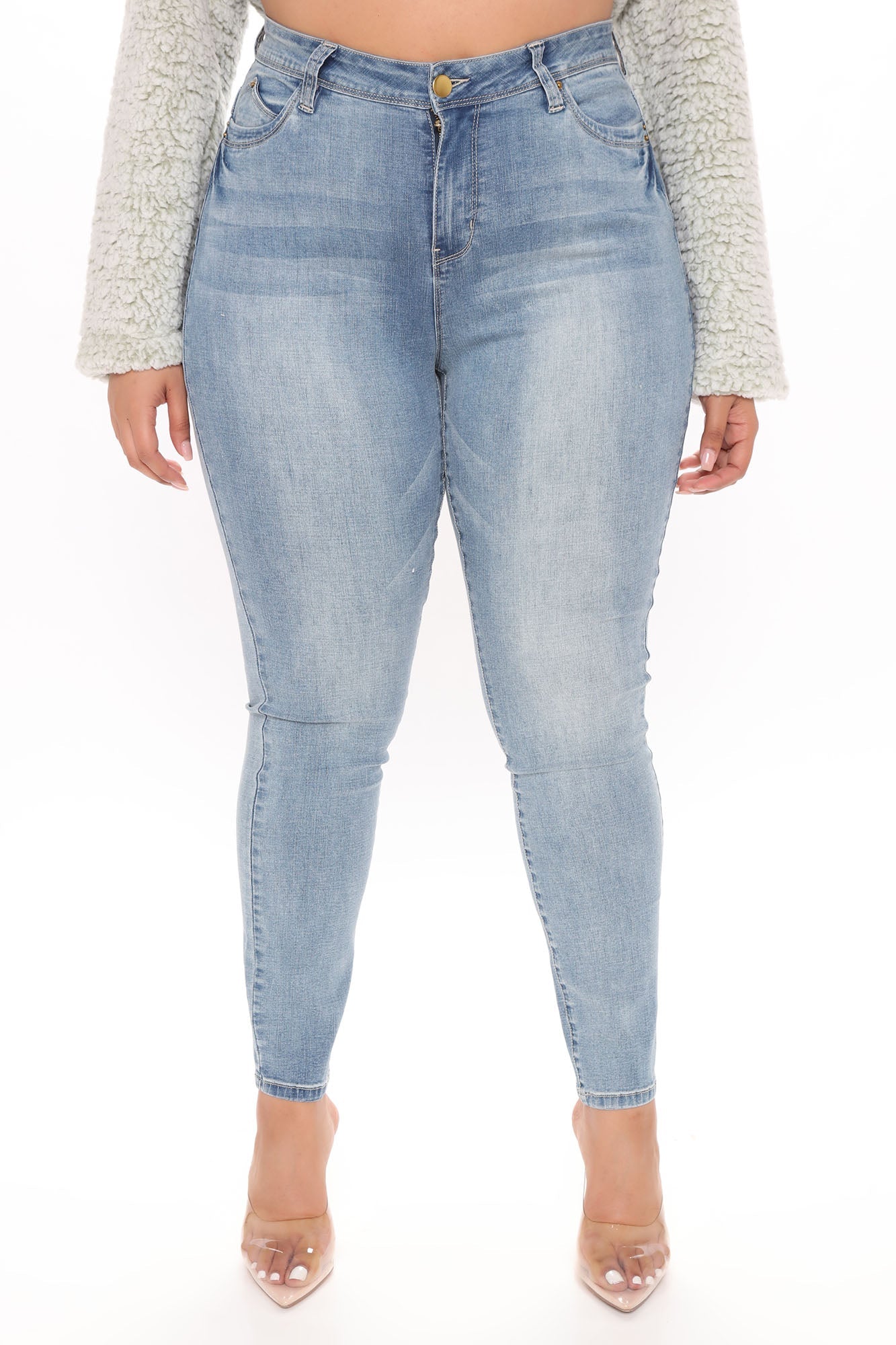 Some Type Of Way High Rise Jeans - Medium Blue Wash Ins Street