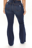 You're Too Kind Low Rise Flare Jeans - Dark Wash Ins Street
