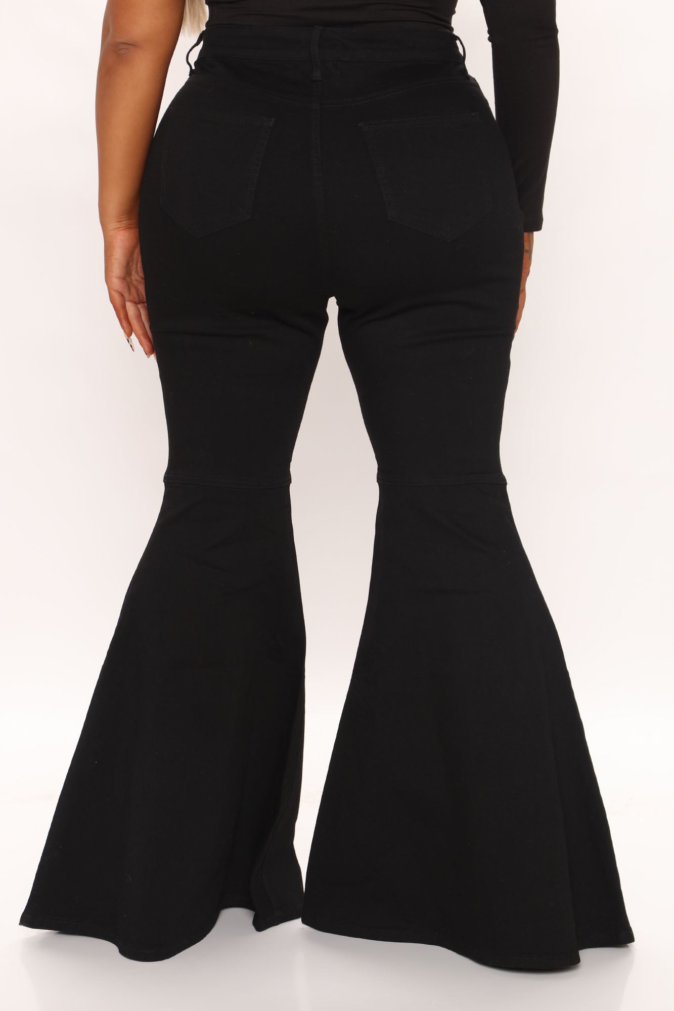 Coraline High Rise Super Flare Jeans - Black Ins Street