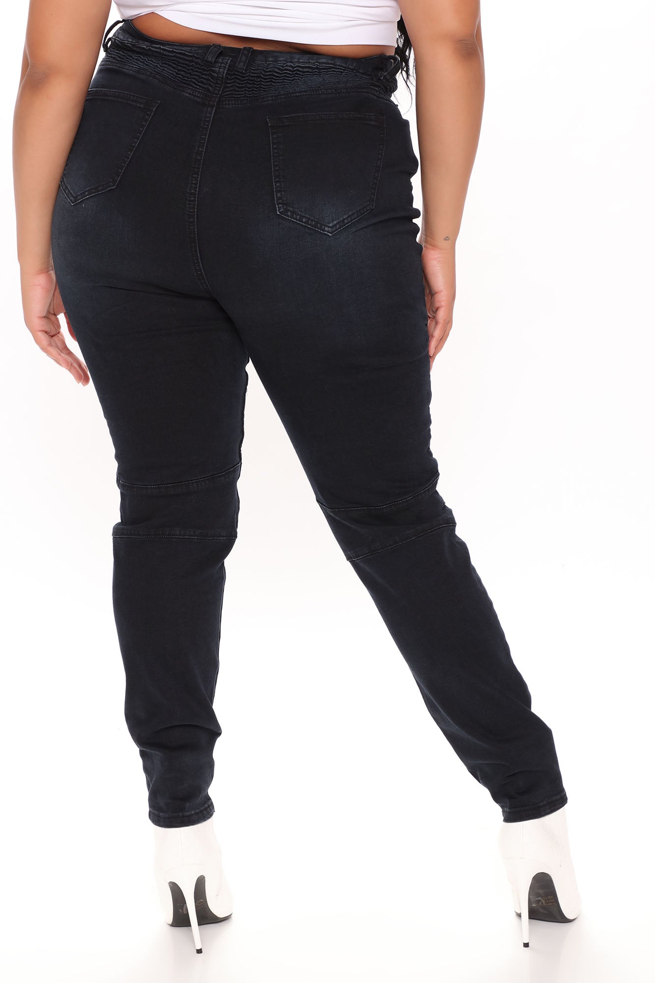 Fast Engines Moto Skinny Jeans - Black Ins Street