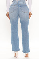 Straight Up Vintage High Rise Jeans - Medium Blue Wash Ins Street