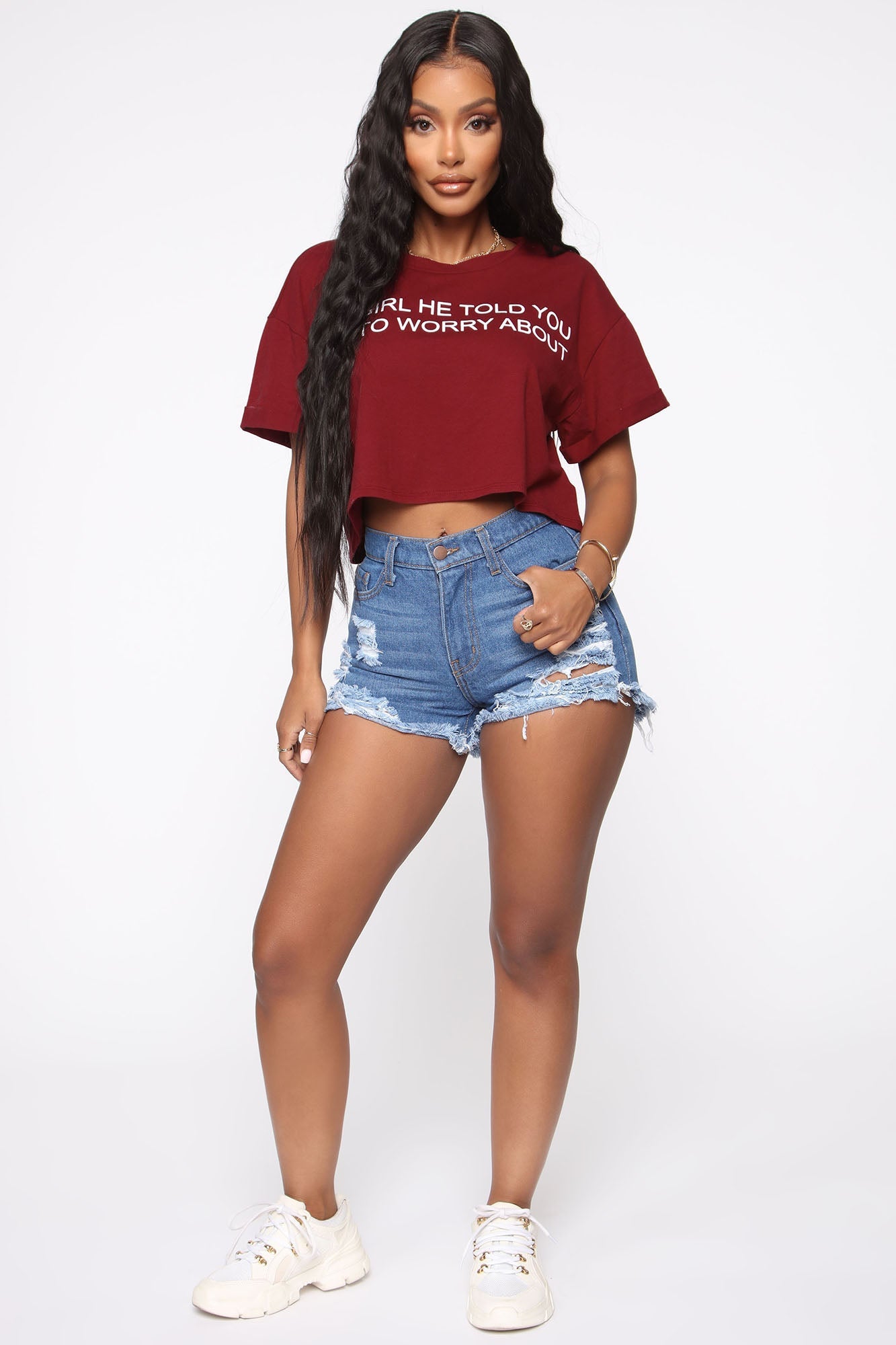 Gonna Love Me Distressed Shorts - Light Blue Wash Ins Street