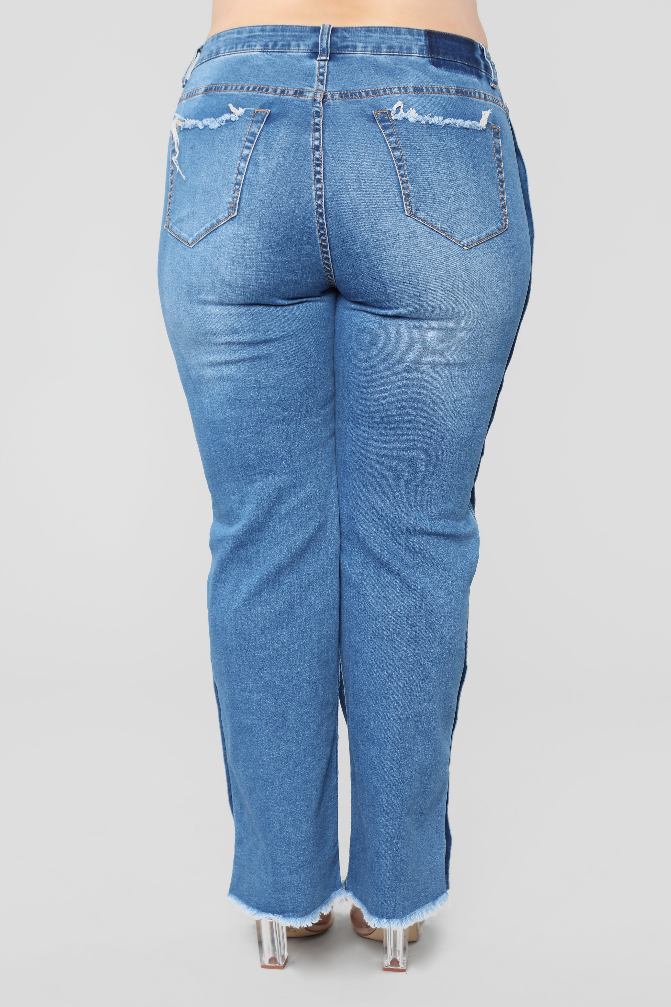 Snap Button Jeans - Medium Blue Wash Ins Street