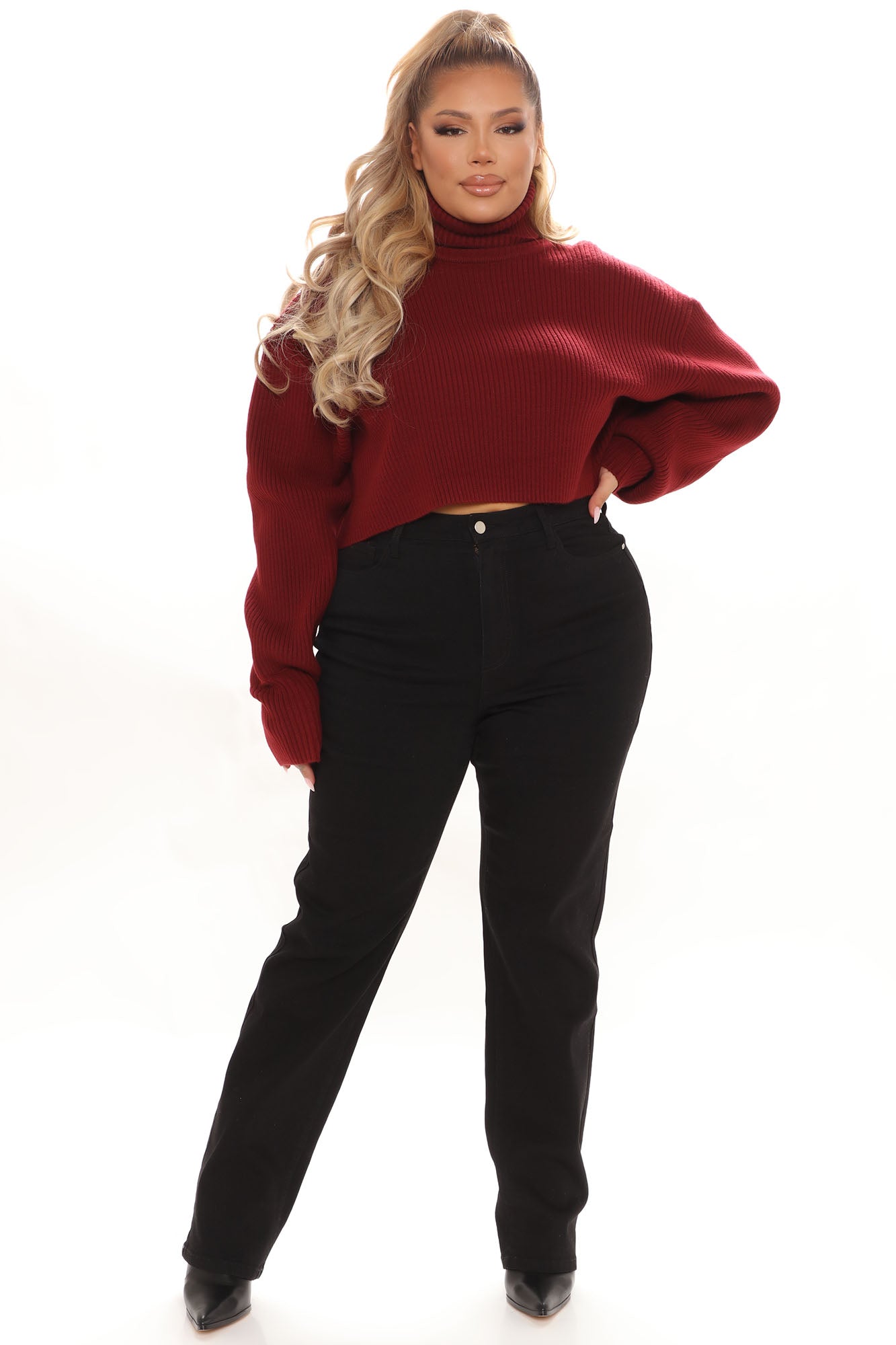 Coraline High Rise Straight Leg Jeans - Black Ins Street