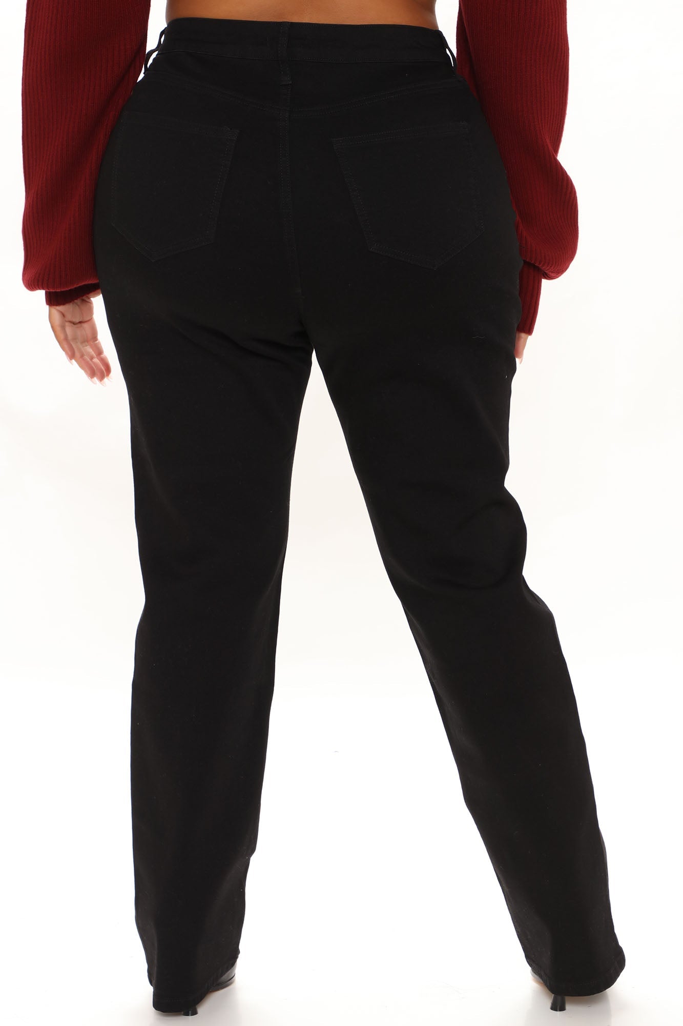 Coraline High Rise Straight Leg Jeans - Black Ins Street