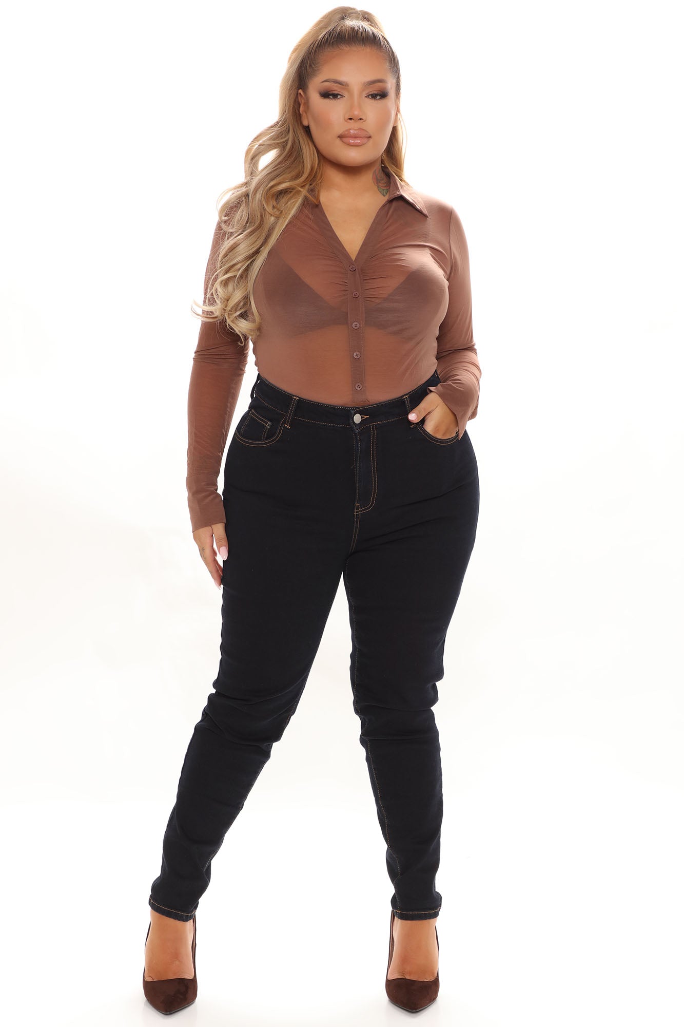 Hold You In High Rise Skinny Jeans - Dark Wash Ins Street